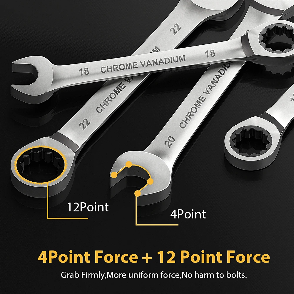 Llave Abierta Con Carraca 12 Mm | Ideal Para Espacios