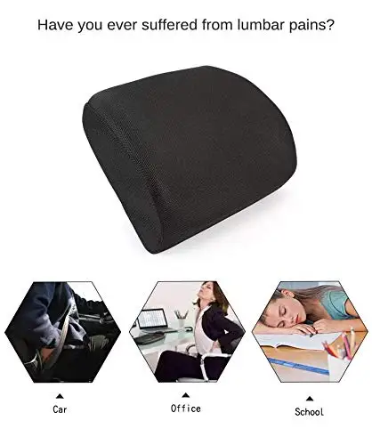 Office Seat Lumbar Support Memory Sponge Lumbar Cushion Slow Rebound Car Cushion Relieves Low Back Pain Breathable Lumbar Pillow 5