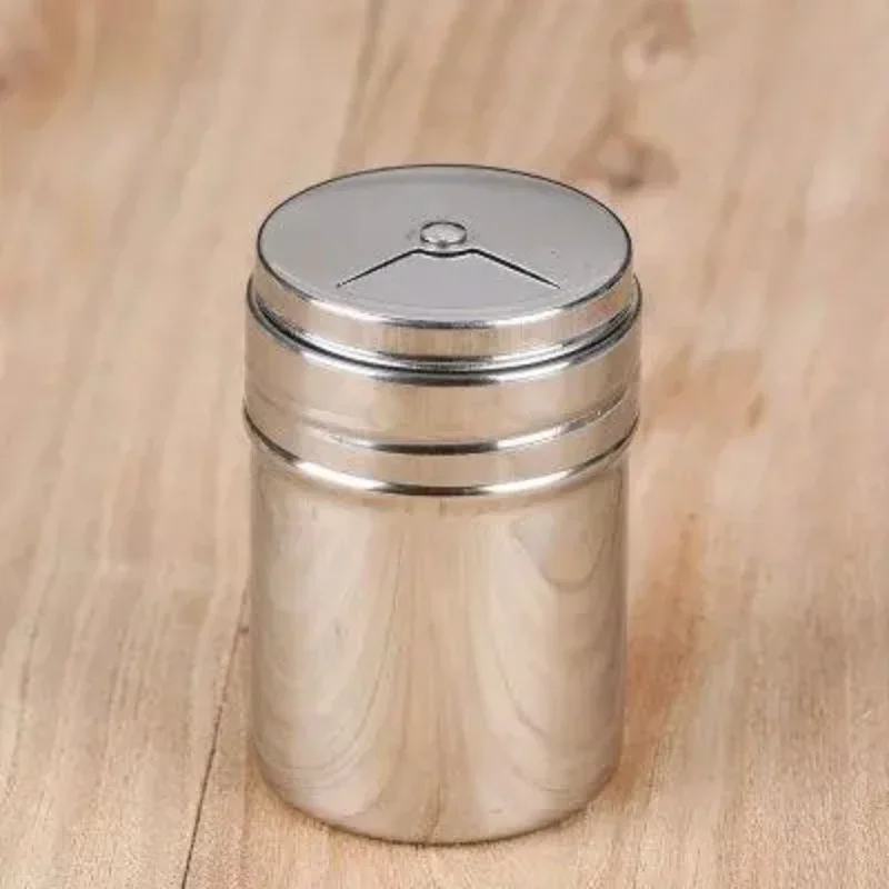 Salt Sugar Bottle Rotating Cover Multi-purpose Stainless Steel Kitchen Gadgets Spice Pepper Shaker Spice Jar Seasoning Can 1PCS
