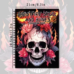 Deluxe Adult Coloring Book - Premium Paper & Spiral-Bound (Black)
