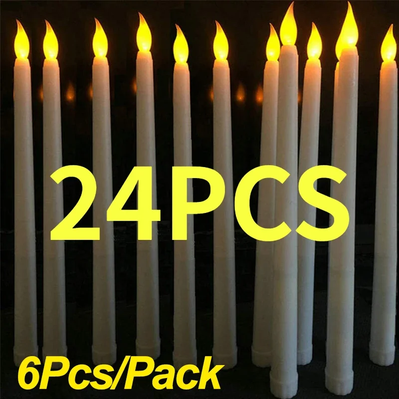 

1/3/6/12/24PCS LED Flameless Candle Lights Battery Powered Electronic Tealight Lamps For Home Wedding Birthday Party Decoration