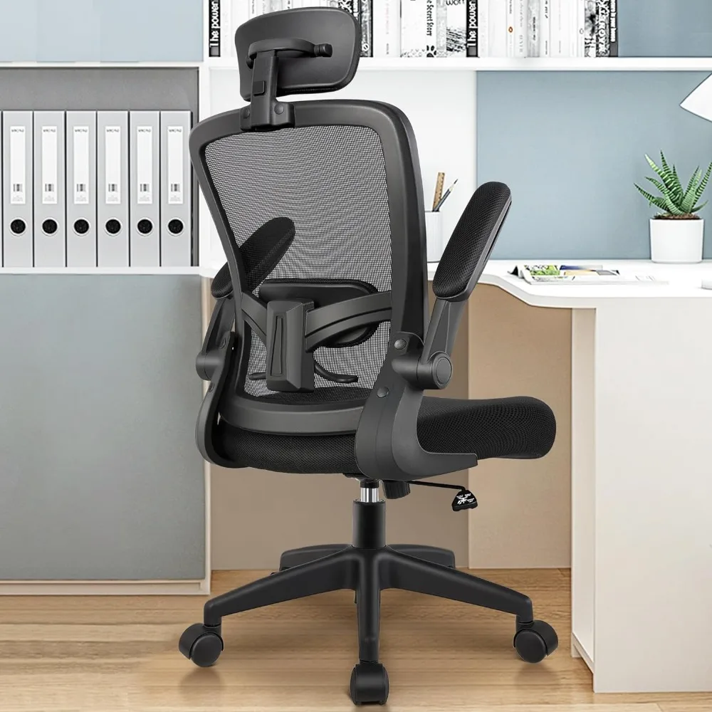 

FelixKing Ergonomic Office Chair, Headrest Desk Chair with Adjustable Lumbar Support, Home Office Swivel Task Chair