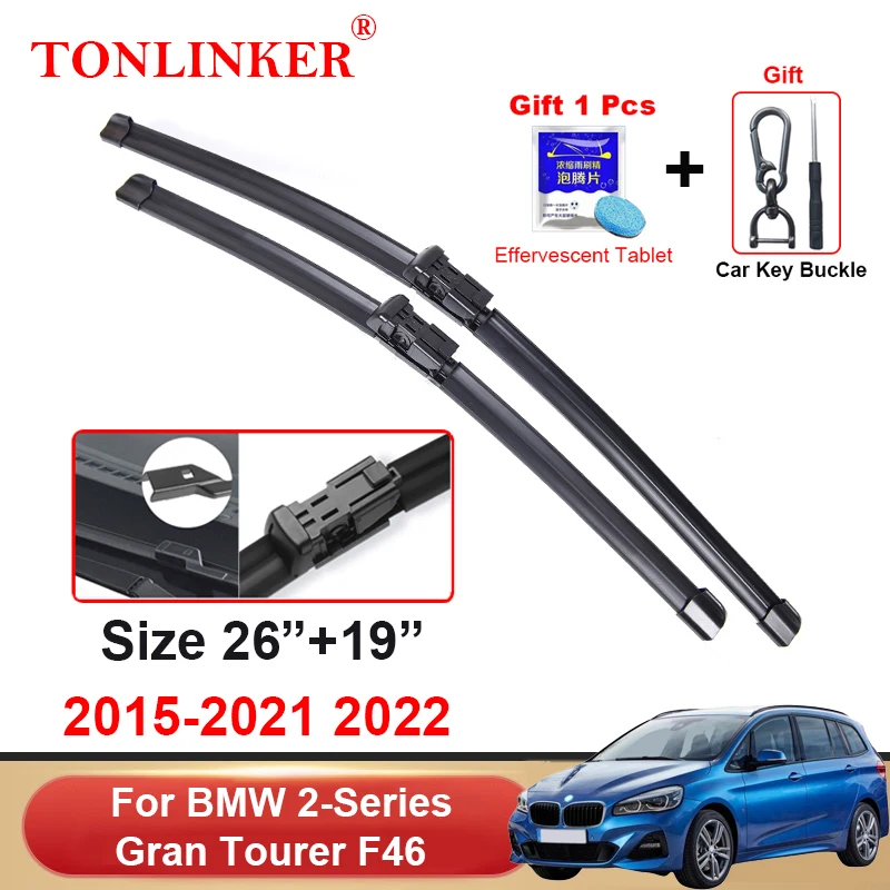 

Щетки стеклоочистителя TONLINKER для Bmw 2 серии Gran Tourer F46 2015-2020 2021 2022, автомобильные аксессуары, щетки стеклоочистителя переднего стекла