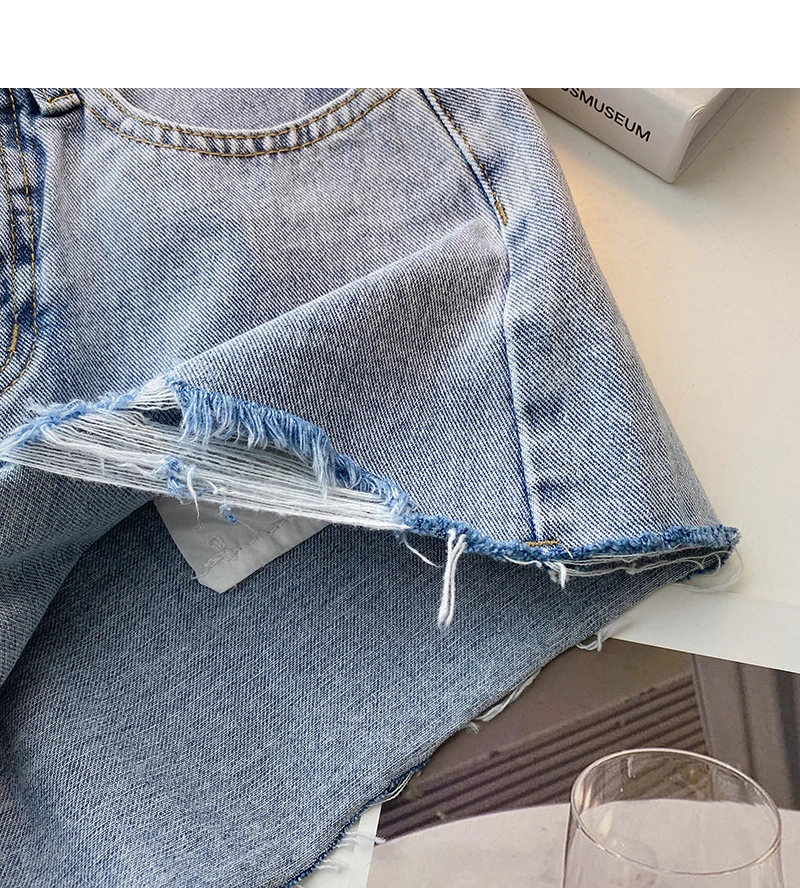 keiki kona shorts Ashgaily 2022 New High Waist female Fashion Casual Summer Cool Women Denim Shorts Wide Leg Hollow Out Plus Size Jean Shorts leather shorts