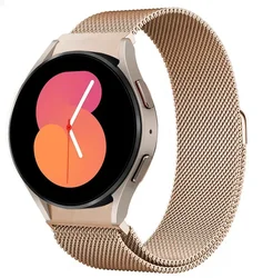 Premium Milanese Loop Bracelet Smartwatch Band - No Gaps Design, Versatile - Galaxy 7 40mm 44mm (Rose gold 3)