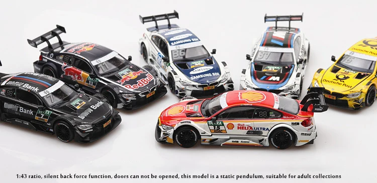 1:43 M4 DTM Le Man Racing Diecast Vehicles Model Gift Cars For Kid Toy With display box Collection car model monster truck lego