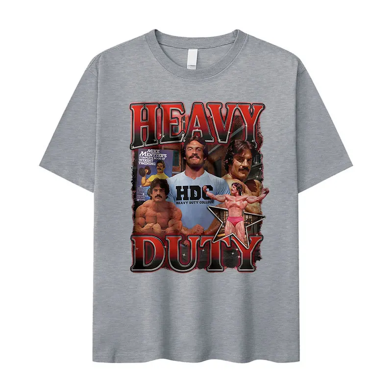 Heavy Duty Mike Mentzer Graphic T Shirt Bodybuilders Retro Fashion