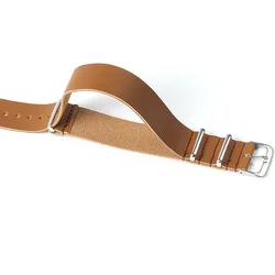 Luxurious Ultra - Thin PU Leather Watch Band Strap - Elegant Single Layer Bracelet - 22mm (Brown)
