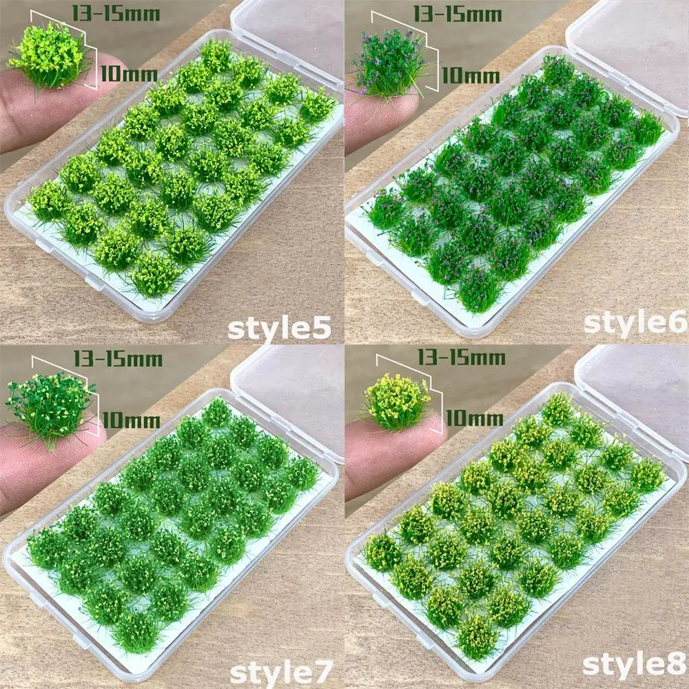 28pcs Model Scene Terrain Production Simulation Flower Cluster Wild Flower DIY Miniature Garden Decor Scenery Model Landscape