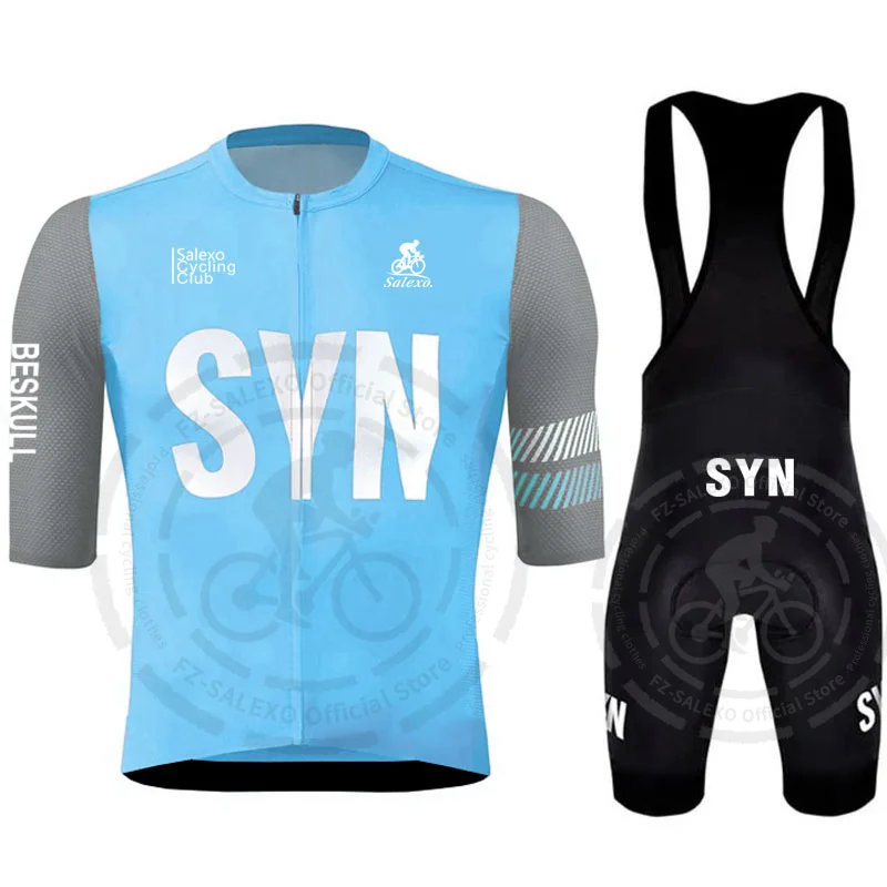 2025 SYN Cycling Jersey Men's Sports Set Summer Bike Jersey Mtb Cycle Wear Bib Shorts Short Sleeve Sets Maillot Ciclismo Hombre 3
