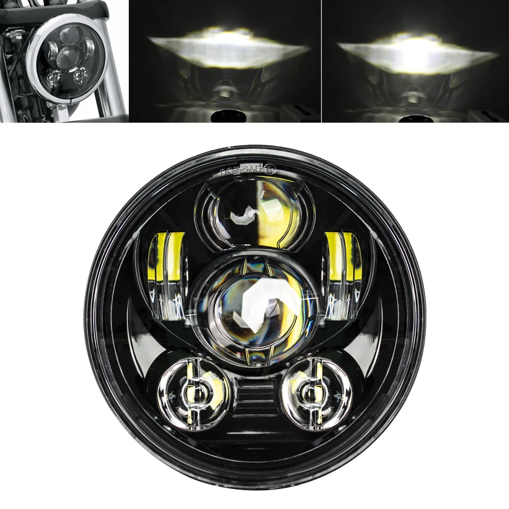 faro moto Faro anteriore per moto Phare Moto LED da 5,75 pollici, fari Halo DRL, faro anteriore per moto 883 da 5 3/4 per Sportster