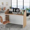 Reception Desk with Counter, Modern Front Desk Reception Room Table, for Checkout, Lobby, 47 Inch Retail Counter 5