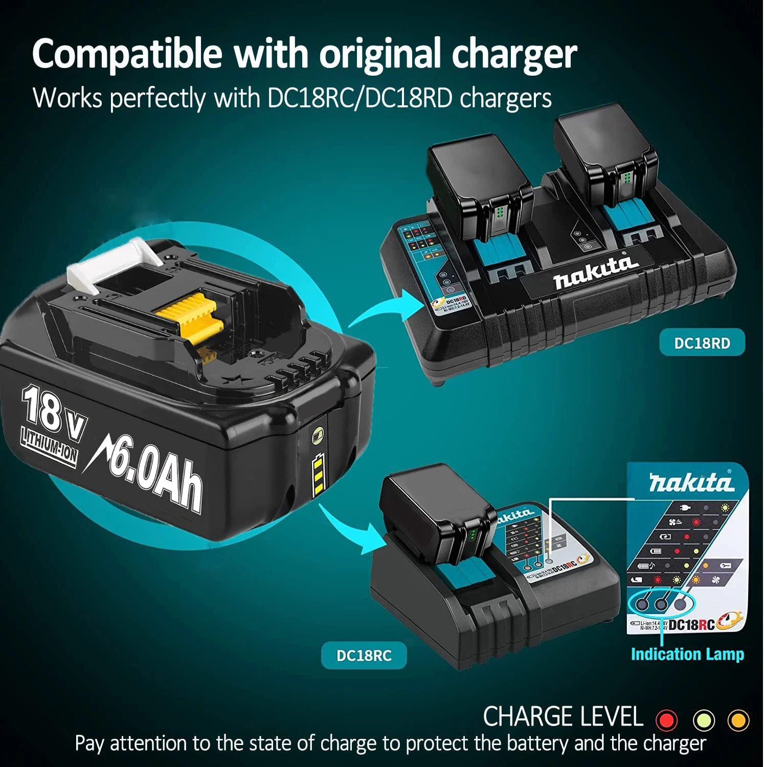 Black and Decker Genuine 18v Twin Li-ion Battery and Charger Pack