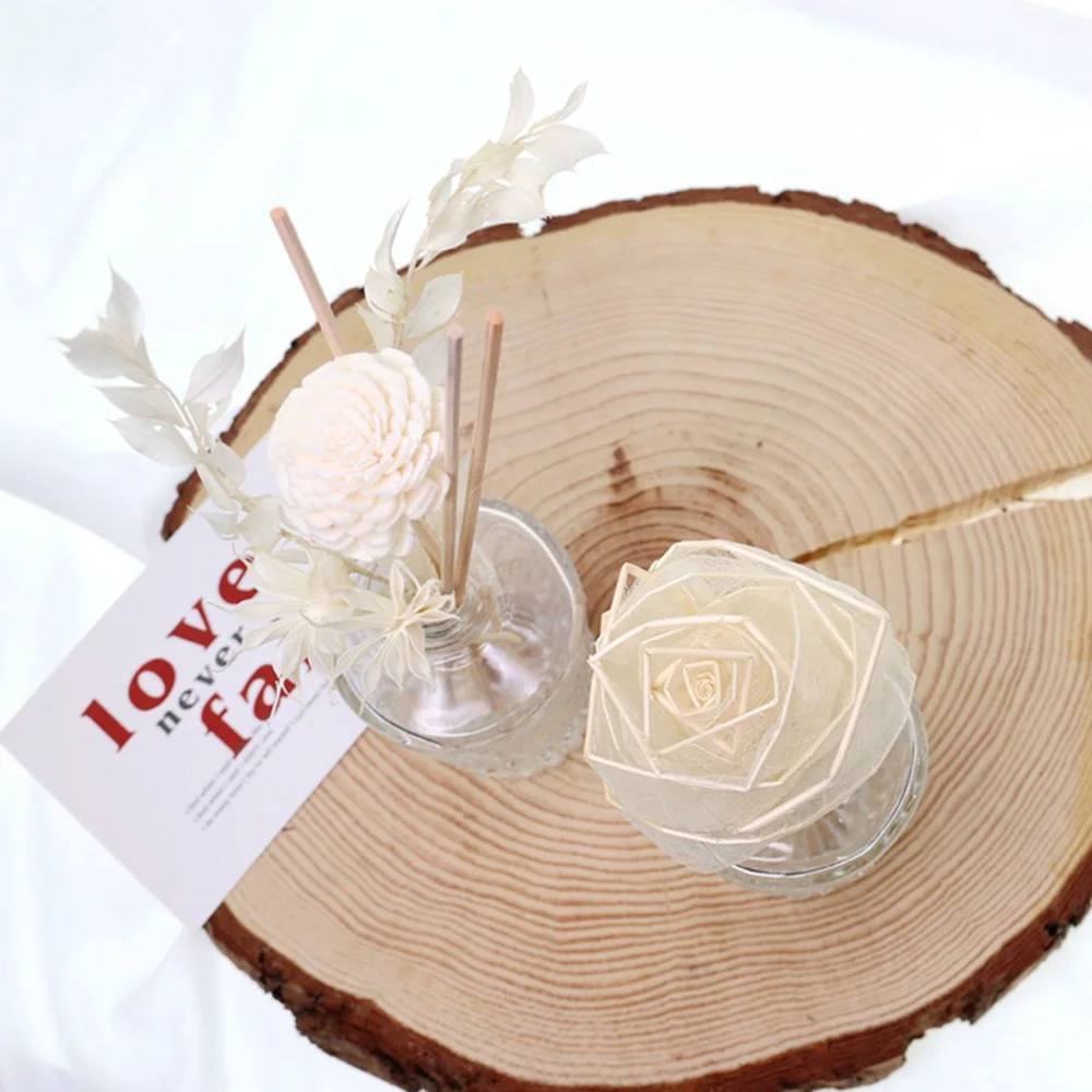 8Pcs Dried Flowers Aromatic Rattan Diffuser Replacement Stick Wood Rattan Through Flowers Diffusers reed diffuser stick wood scent diffuser aroma diffuser sticks fragrance diffuser refill stick
