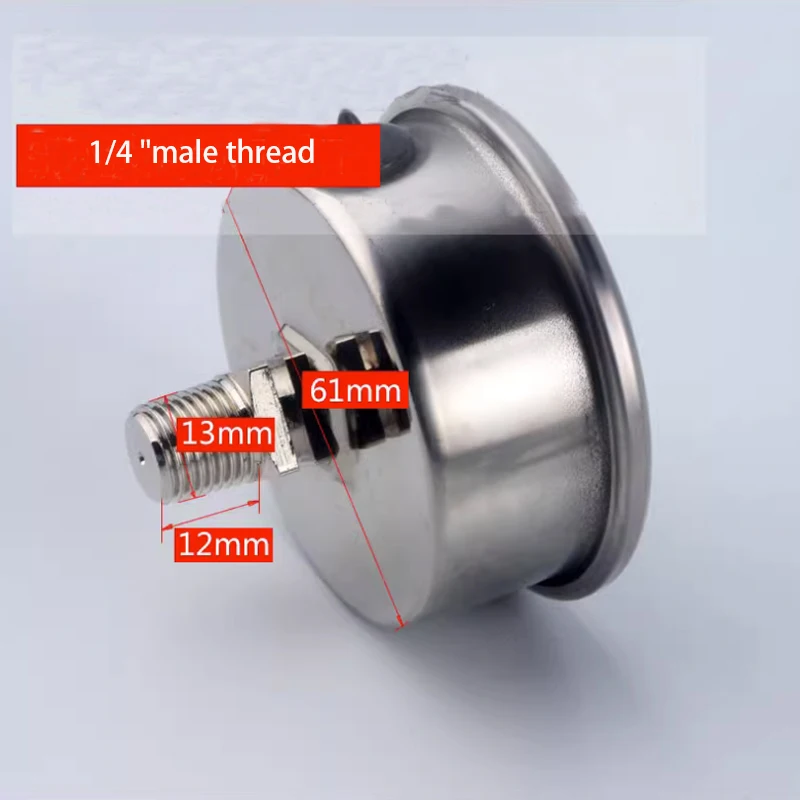 ステンレス鋼耐衝撃性圧力計,耐衝撃性,1/4 m/6mpa,ブラケット
