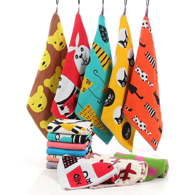 Baby Towel Cotton Bath Cartoon Towel 3 Layers Gauze Face Washcloth Squares Hand Wipe Newborn Bathing Feeding Kids Handkerchief 1