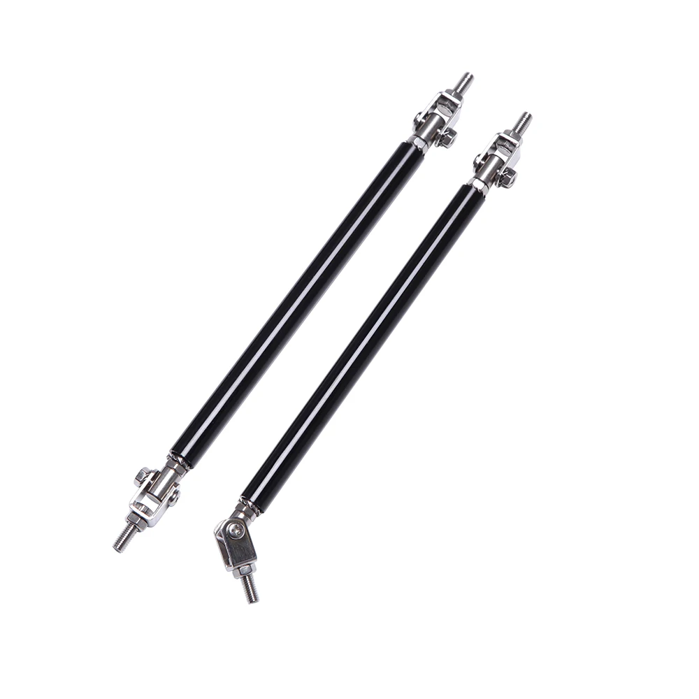 2PCS Universal Racing Car Front Rear Bumper Lip Splitter Spoiler Support Bar Kit Pull Strut Rod Adjustable 15cm