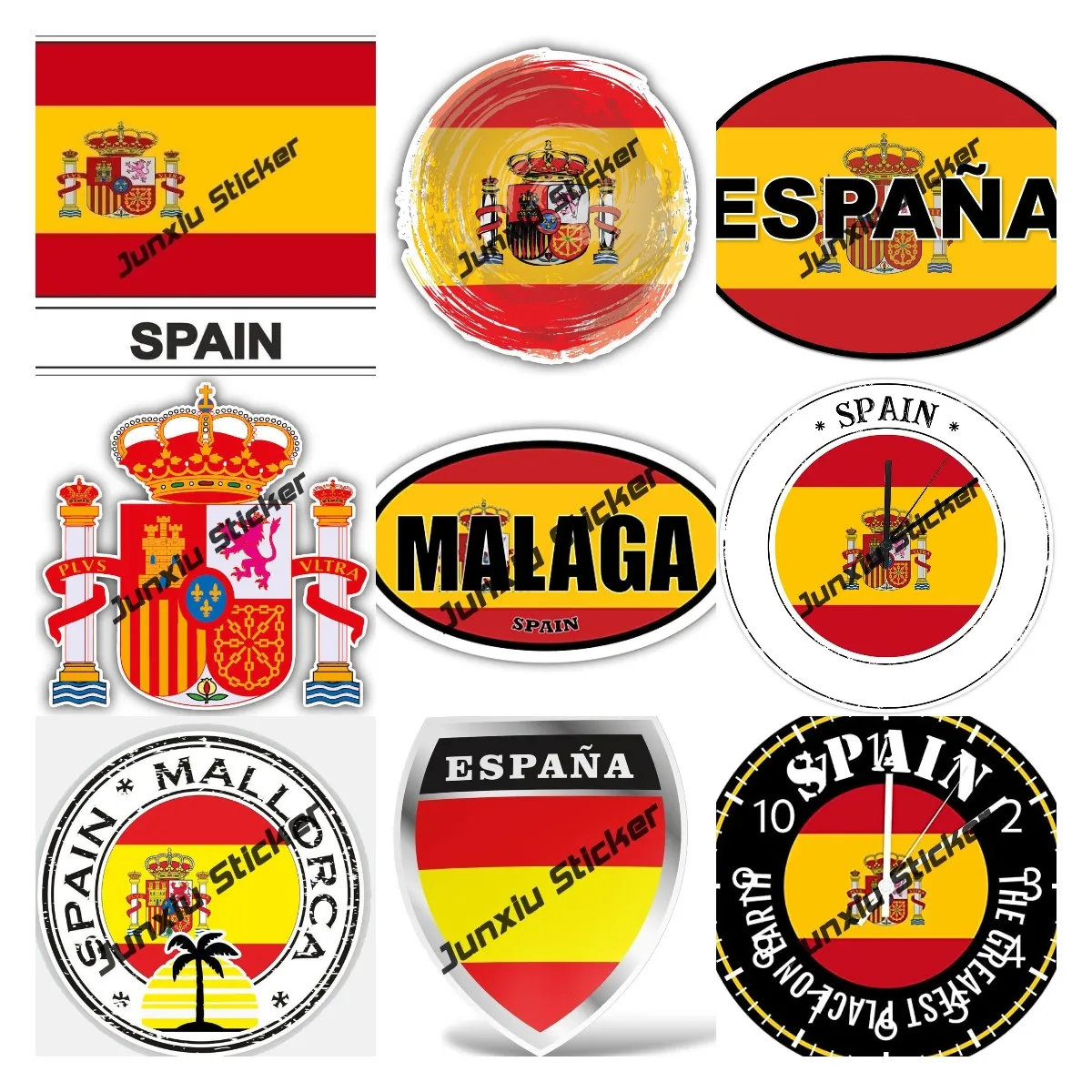

Sophisticated Spain Travel Stickers Cute Waterproof Decals for Water Bottles Laptops Scrapbook TRUNK Cover Scratches Decoration