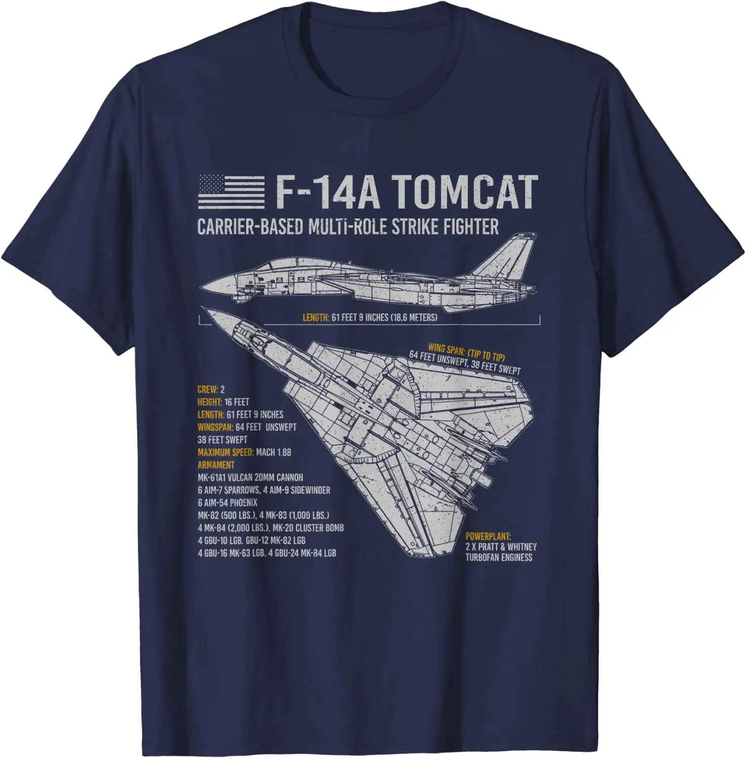 

F-14 Tomcat F14 Aircraft Airplane Blueprint Schematic Men T-Shirt Short Sleeve Casual 100% Cotton O-Neck Summer Shirt