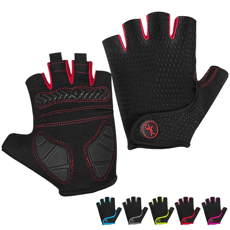 

Half Finger Bike Gloves Cycling Gloves with 5MM Gel Pad Anti-slip Biking Gloves Breathable MTB Bicycle Gloves for Men Women