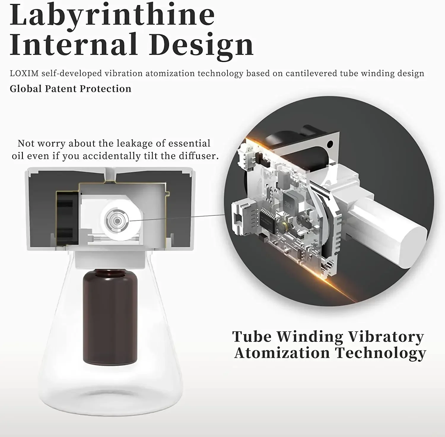 Diffuseur d'arômes électrique portable professionnel pour la maison, sans eau, avec lumière intégrée._voghion.com