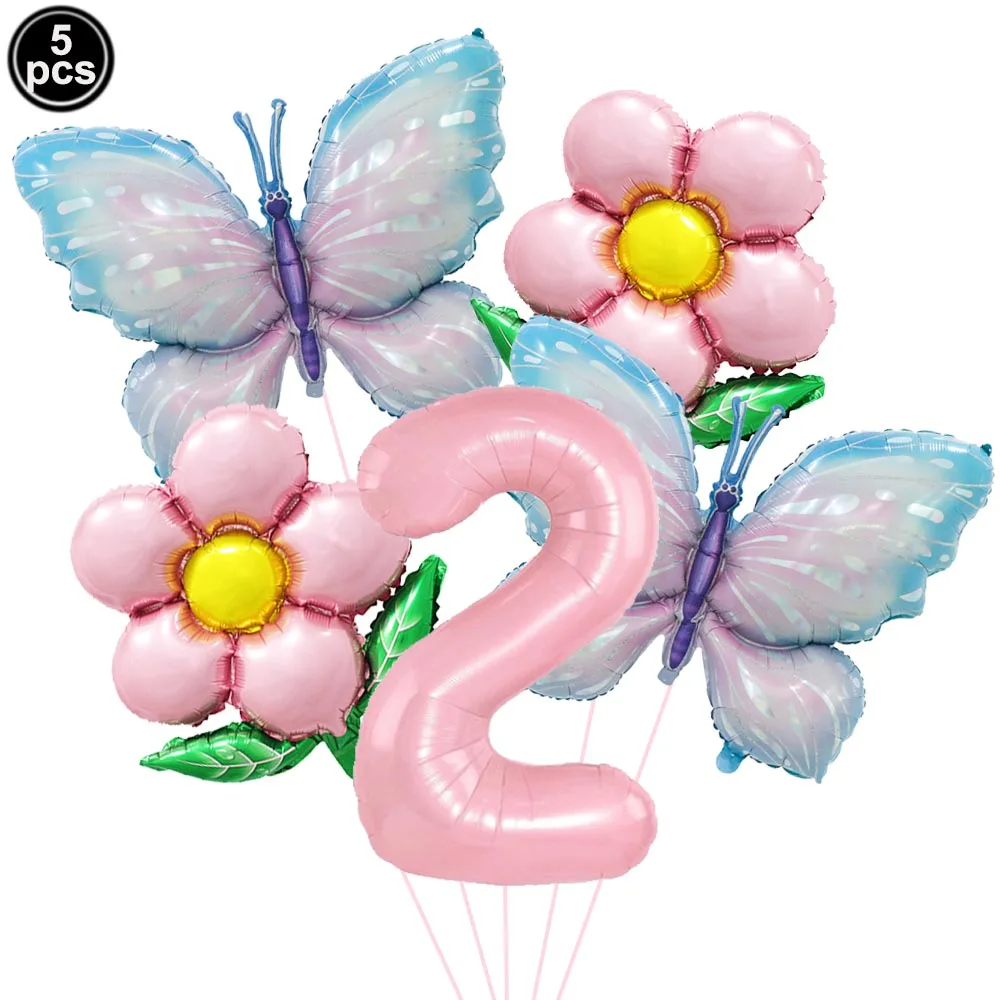 Colorful Butterfly Foil Balloon Set - Party & Event Decorations