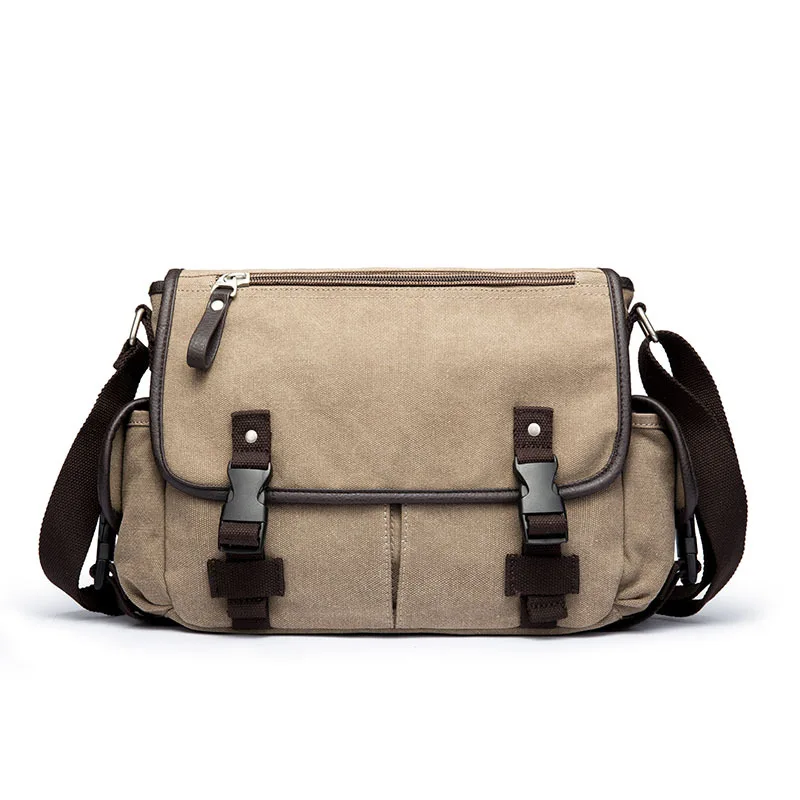 Casual Canvas Messenger Bags Men Multi Pocket Shoulder Bags Men Crossbody Bag High Capacity Laptop Bag Bandolera Hombre 2021 New