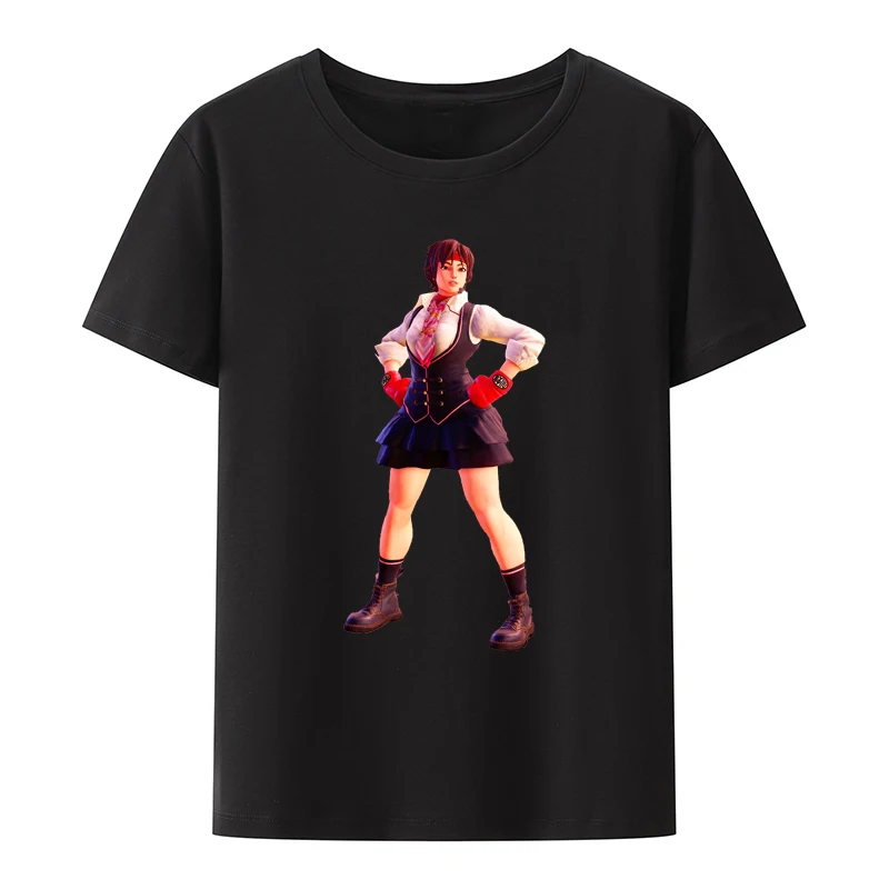 

Street Fighters Battle Scene Cotton T-shirts Game Style Mens Clothes Leisure Men's Clothing Roupas Masculinas Camisa Summer Tees