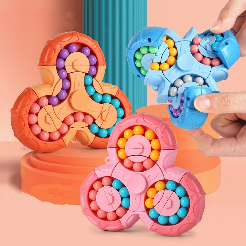 Six sided Rotation Finger Bean Intelligence Gyro Antistress Fingertip Cube Learning Educational Magic Disk For Kids Gift New