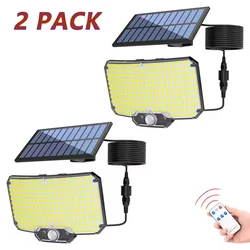 LED Solar Lights with 3 Modes - Super Bright Motion Sensor Outdoor Waterproof Security Lighting (234LED 2pcs)