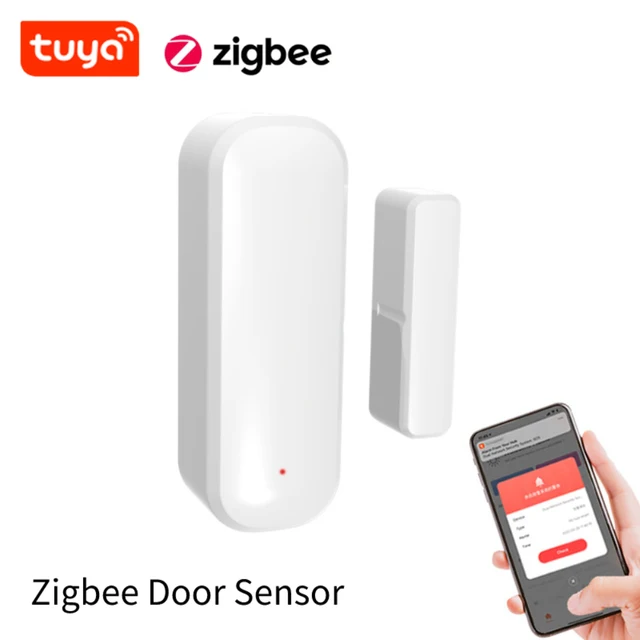  CoRui Tuya WiFi/Zigbee Smart Door Sensor Door Open / Closed Detectors Home Alarm Compatible Alexa Google Home Smart Life App 