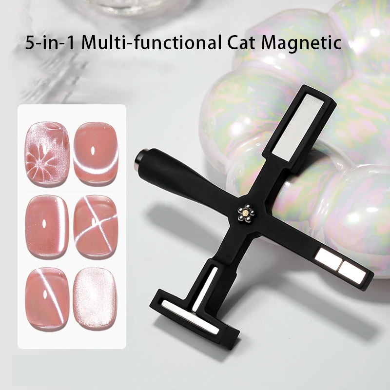 

Cat Eyes Multi-function Magnet Strong Effect For UV Gel Line Strip Board Five Headed Magnetic Pen Nail Decoration Tools