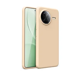 Liquid Silicone Shockproof Case with Microfiber Lining - Smooth, Slim, and Colorful Cover for Redmi K80 Pro (Desert Gold)