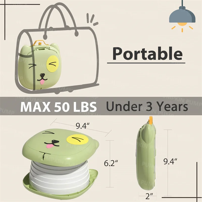 Children's folding toilet baby travel toilet portable children's potty car sealed anti-odor urinal folding toilet,portable toilet