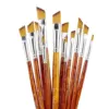 Angular Paint Brushes Nylon Hair Angled Watercolor Pait Brush Set for Acrylics Watercolors Gouache Inks Oil and Tempera 1