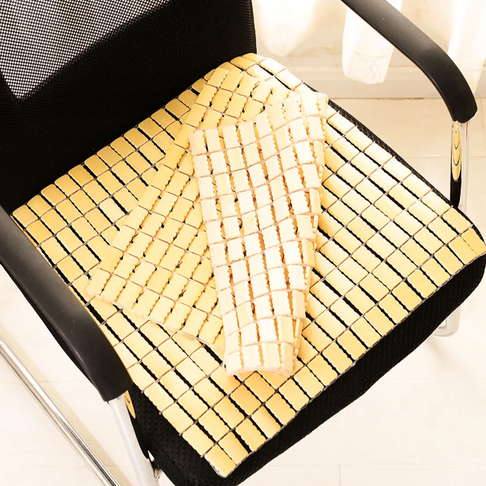 1pc Bamboo Seat Cushions Summer Cooling Chair Cushion Office Car Seat Pad Breathable Bamboo Seat Mats Square Chair Cushion 2