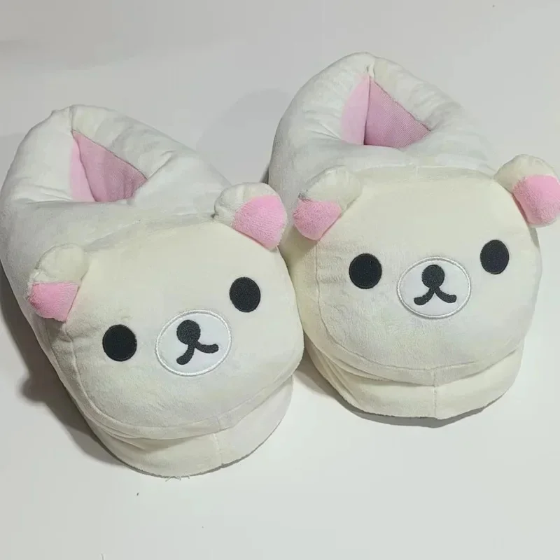 Rilakkuma Y2K Slippers Japan Cartoon Anime PE Kawaii All Inclusive Frosth Plush Indoor Home Flat Anti Slip Couple Sl