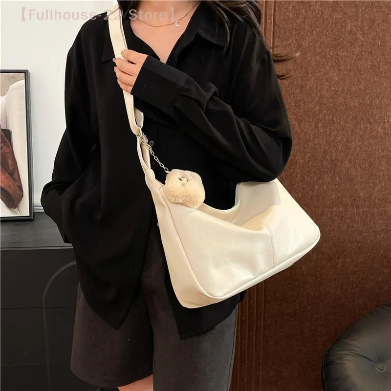 【MAX-22】Retro PU Leather Shoulder Bag Ladies Large Capacity Underarm Bag Fashion Versatile Commuter Tote Bag For Women Gifts 4