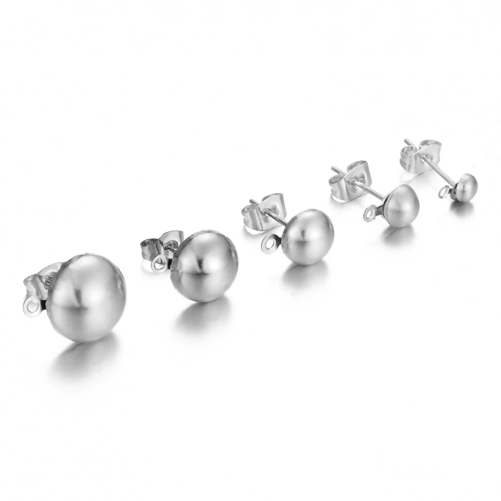 

Серьги-гвоздики из нержавеющей стали 304 с петлей, 20 шт.