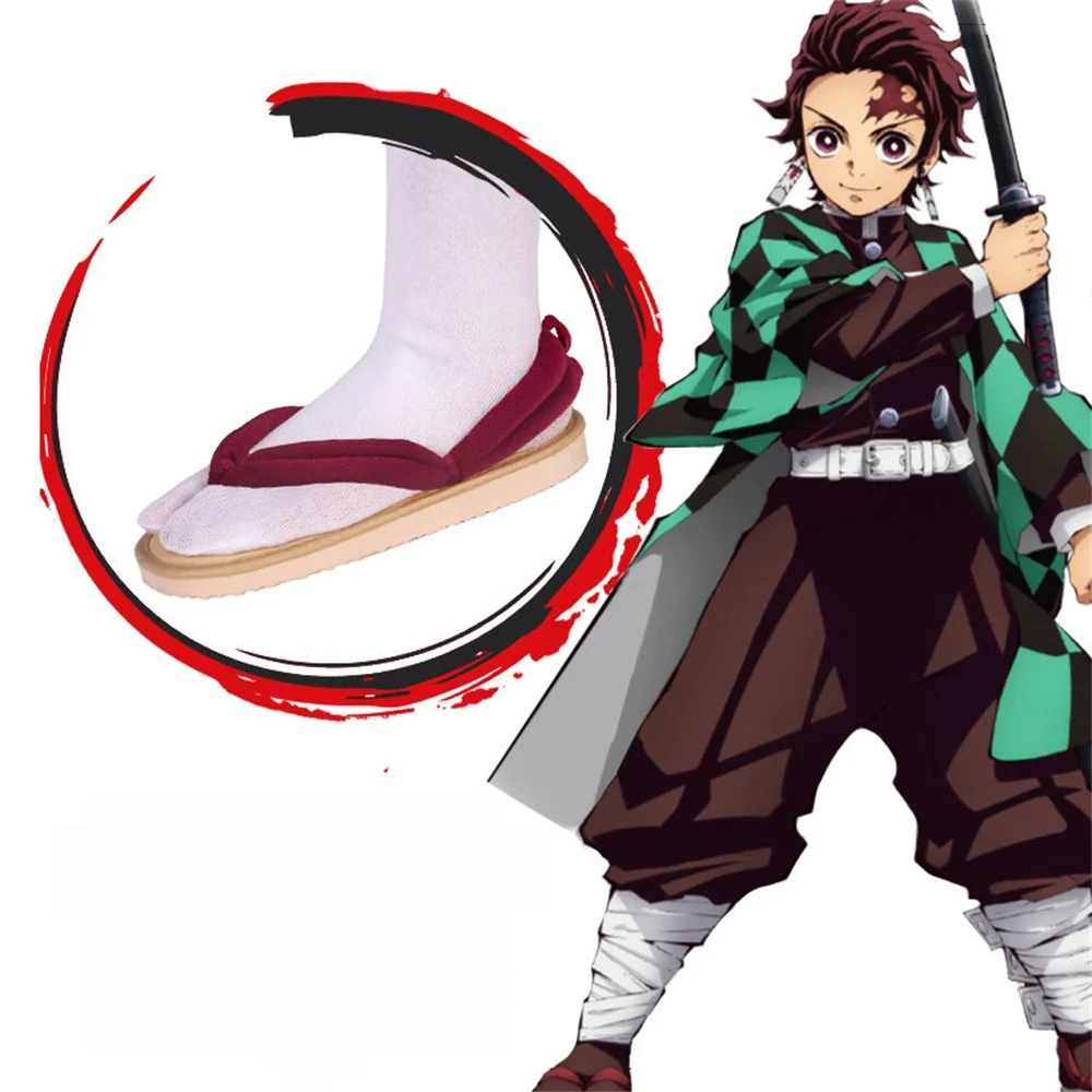 Chaussures de Cosplay, Sabots de Kamado Tanjirou, Sandales, Nezuko Geta Kochou ShISA Bu, Tongs de Dessin Animé