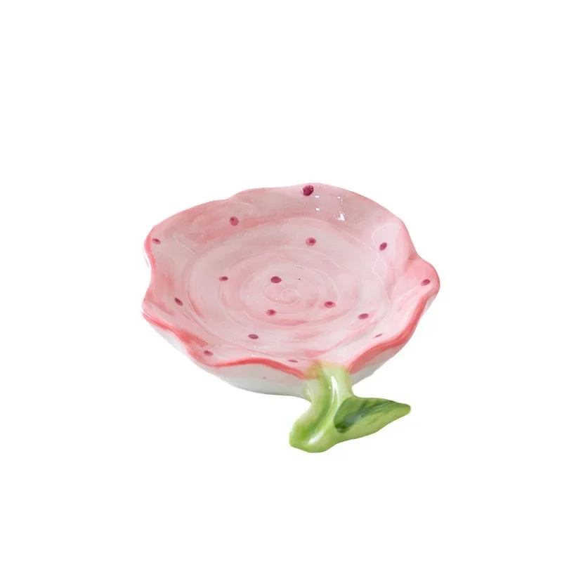 Creative Drain Dish Storage Box, Home Bathroom and Kitchen Articles, Ceramic Rose Blossom Sunflower Shape, Soap Dishes, 1Pc