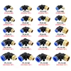 5PCS Pneumatic Air Connector PL 4 6 8 10 12mm Thread 1/8 1/4" 3/8" 1/2" Trachea Elbow Air Hose Fittings Quick Connector