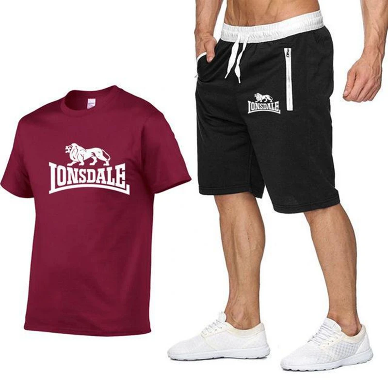 Мужской летний комплект спортивной одежды LONSDALE футболка с коротким рукавом