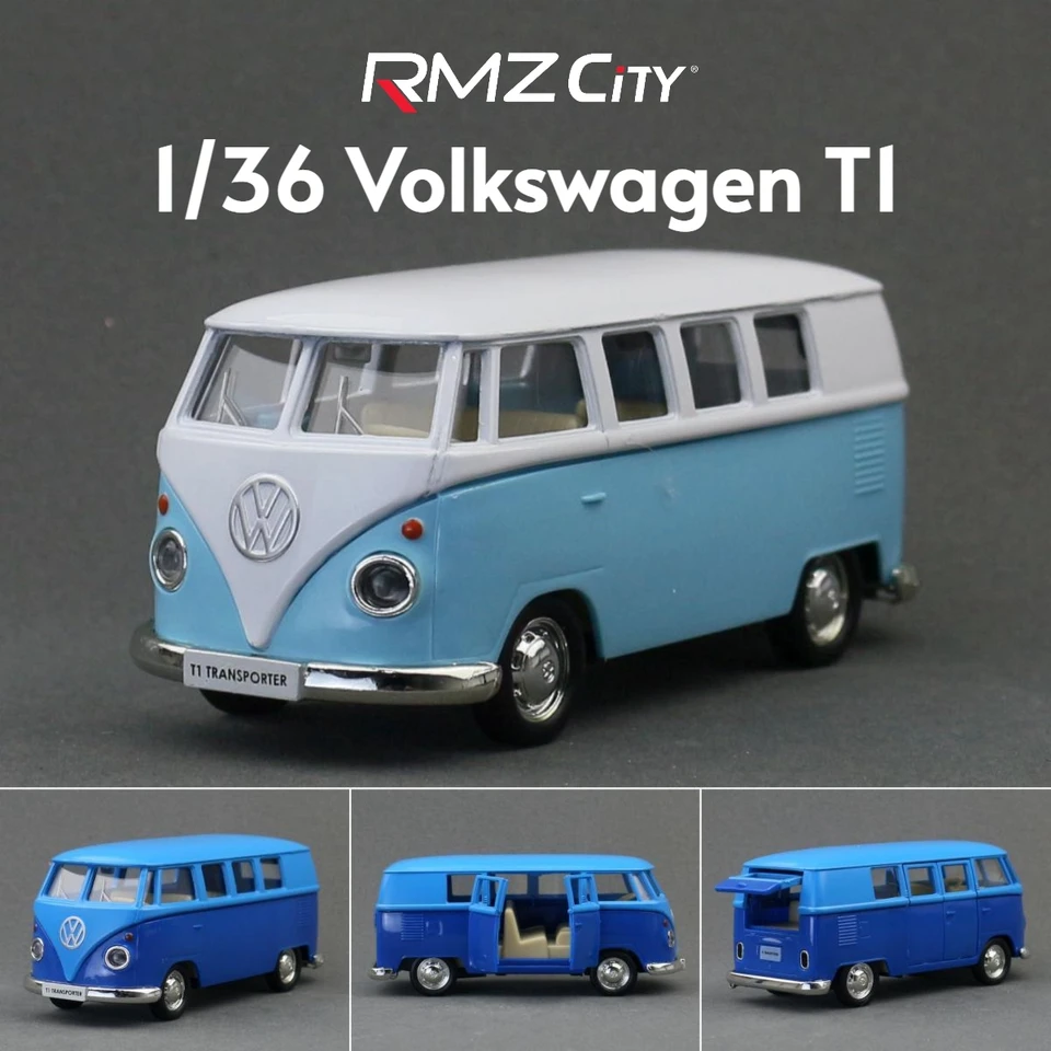 1/36 Volkswagen T1 Transporter Samba Bus RMZ CiTY 5'' Toy Car