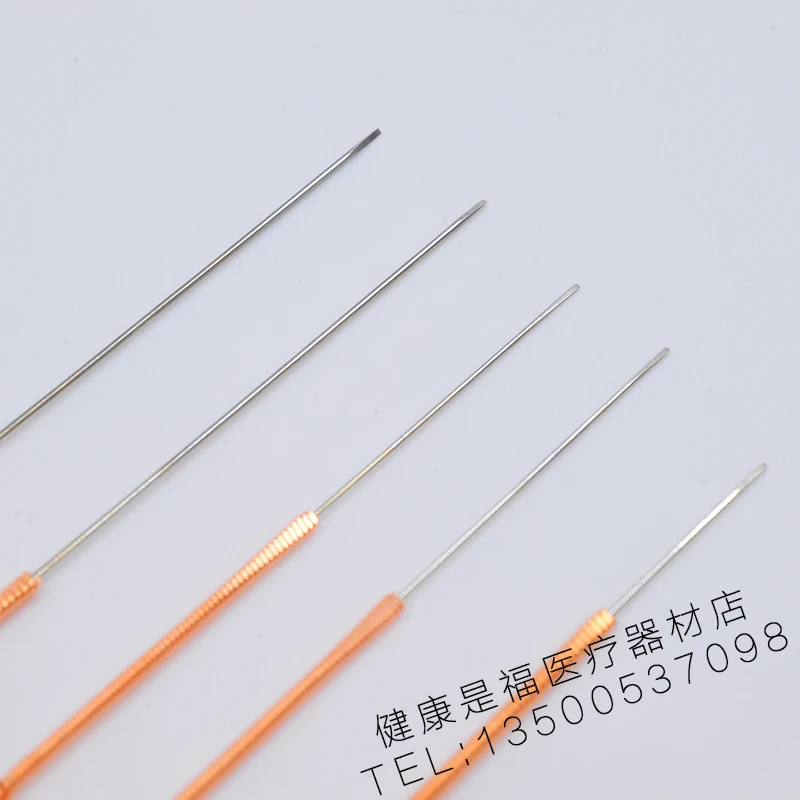 0.35/40/50/60mm disposable copper handle rectangular sharp needle acupuncture needle beauty massage disposable acupuncture needle