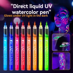 Neon UV Fluorescent Glow - in - the - Dark Acrylic Paint Marker Set - 8 Bright Colors (8 colors)
