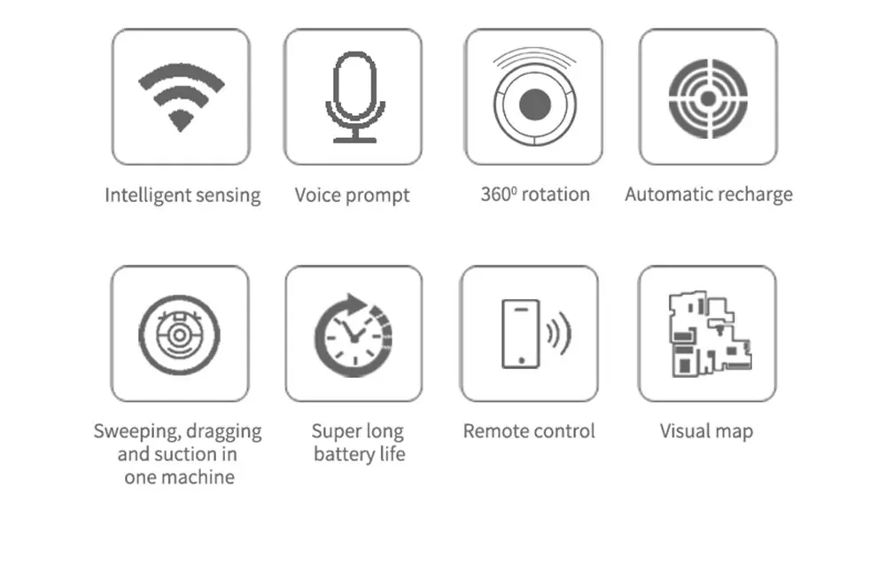 Description Picture 6 of itemPurerobo F8 Robot Vacuum Cleaner Wet Dry Smart Home Mop APP &Remote Control Smart Automatic Reharge Dust Removal Dark Blue Robot