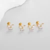 1/5pcs Implant Grade Titanium CZ Butterfly Labret Piercing Flat Back Lip Monroe Tragus Stud Earring Tragus Piercing Body Jewelry 5