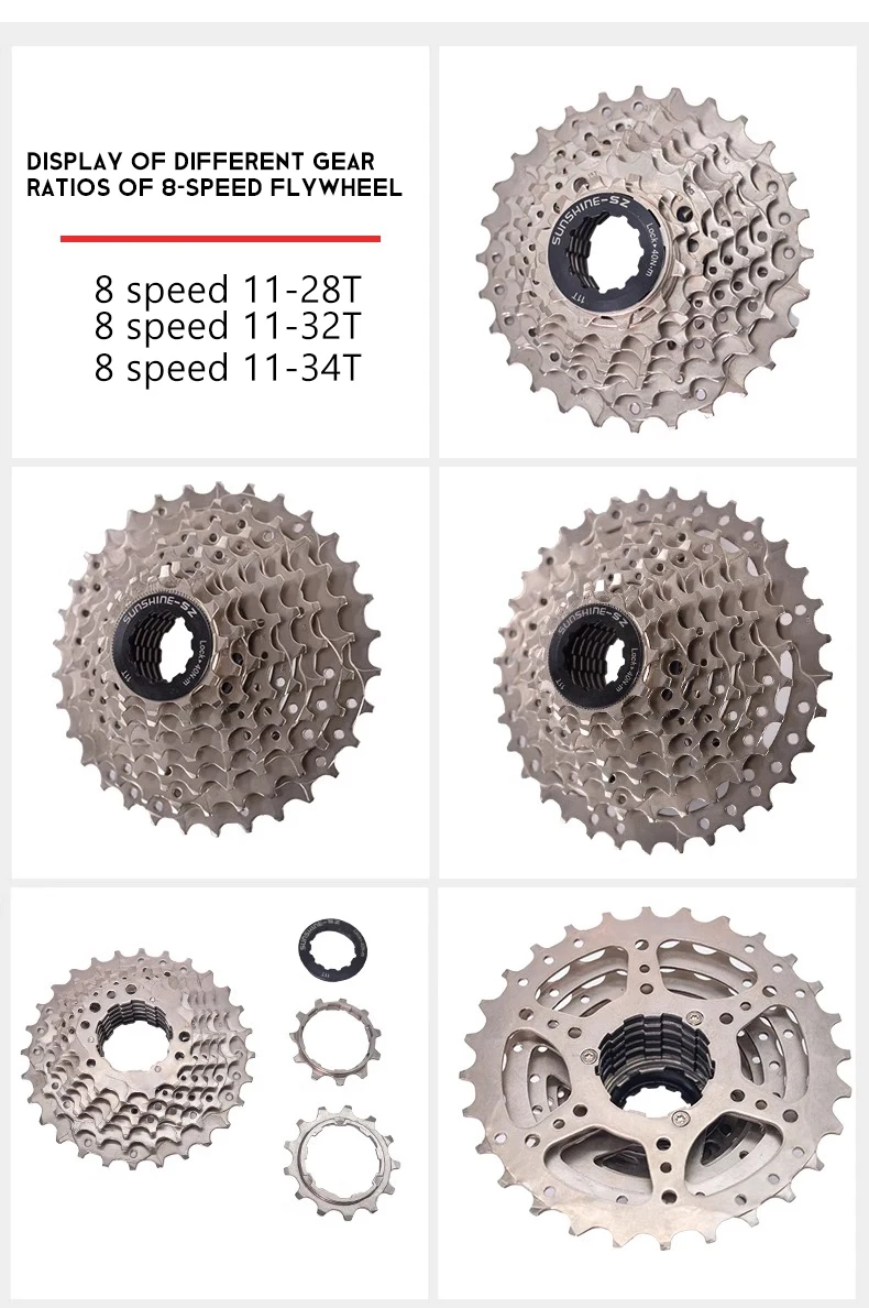 Rennrad 8/9/10/11/12 Geschwindigkeit Kassette 11v 25T/28T//30T/32T/34T/36T Kettenrad K7 10v Fahrrad Freilauf – Detail 11