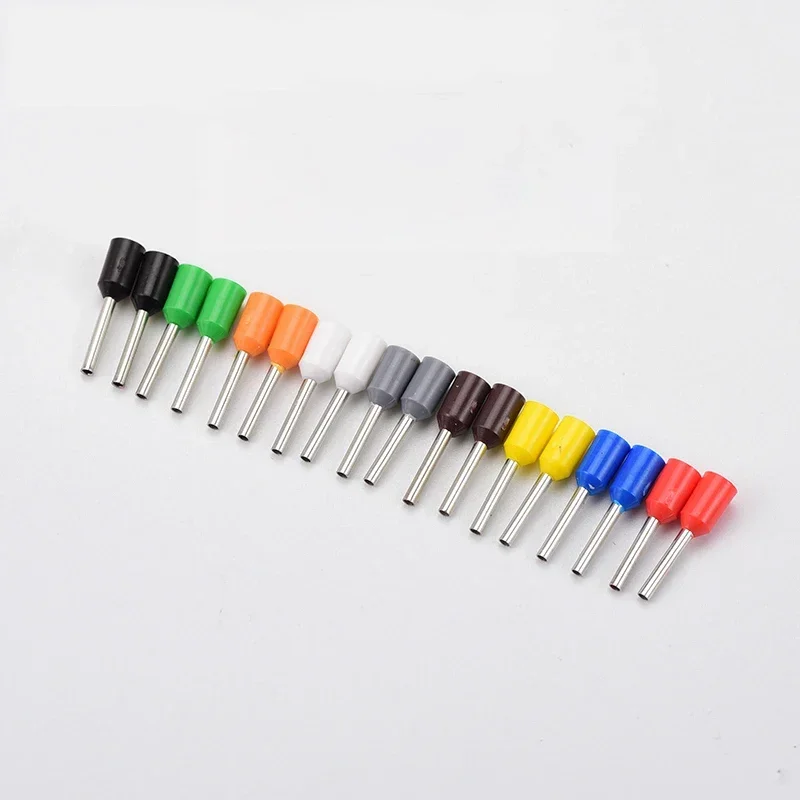1000/500 pcs copper cable insulated connector terminal Crimping terminal Cold insulated VE0508 7508 1008 1508 2508 4009